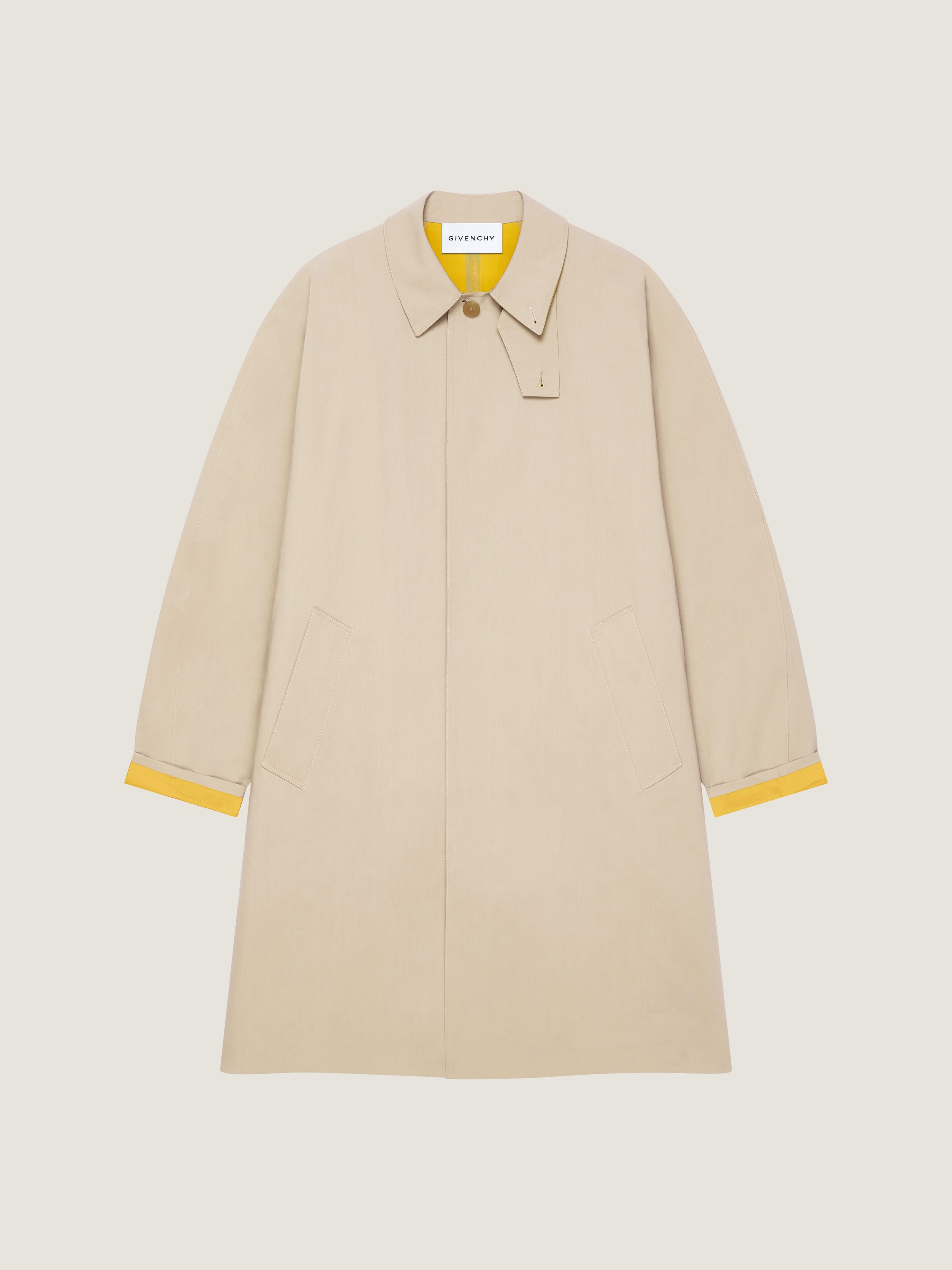 Bicolor car coat in cotton